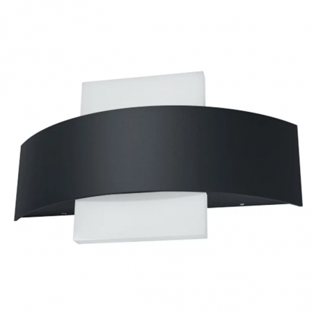Aplique de pared 11w negro bidireccional luz calida