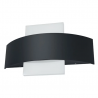Aplique de pared 11w negro bidireccional luz calida