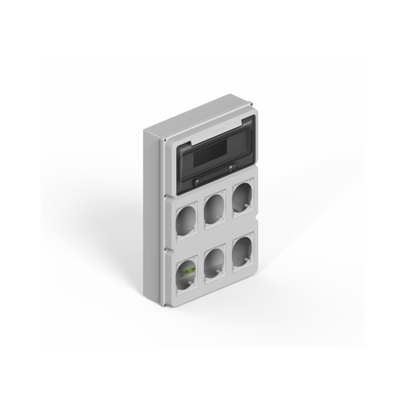 Caja ip65 12 polos din con 2 modulos...