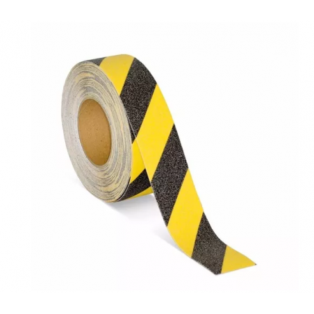 Cinta 3m antideslizante cebrada 25mm (rollo 18mts)