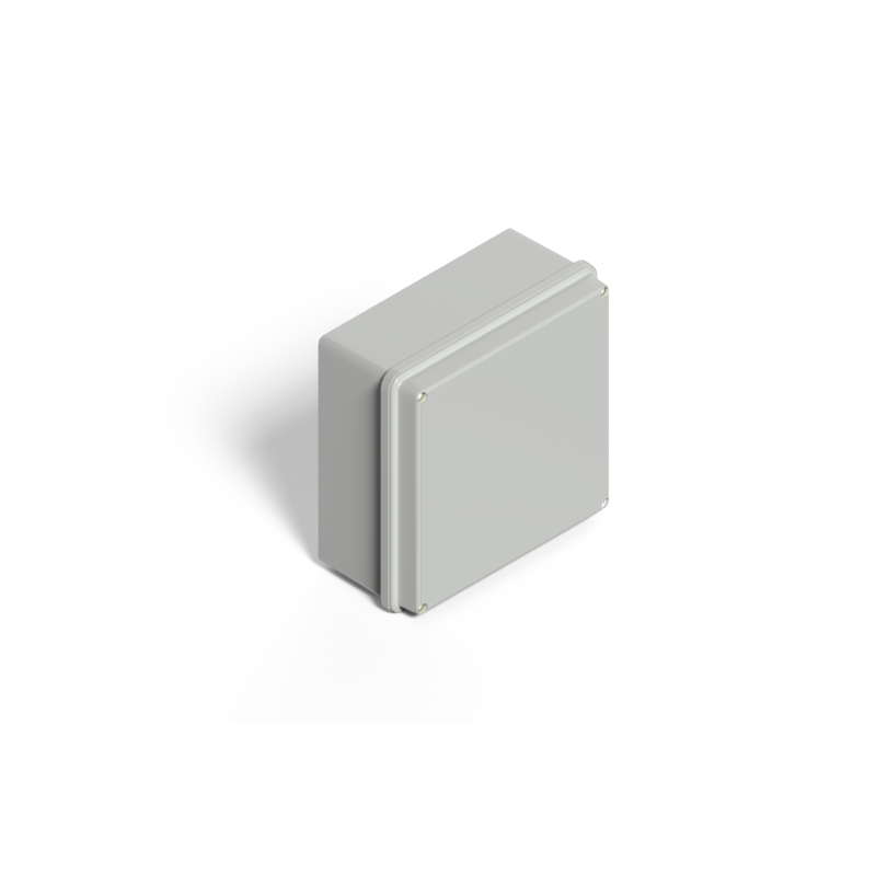 Caja cuadrada con tapa gris sobreponer