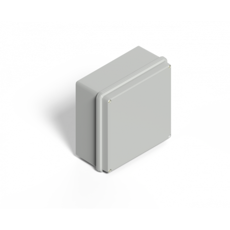 Caja cuadrada con tapa gris sobreponer