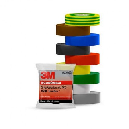 Cinta 3m temflex 20 mts amarillo