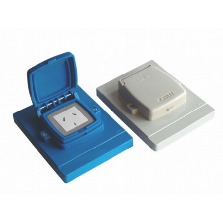 Placa capsulada para caja embutida 10x5 - azul