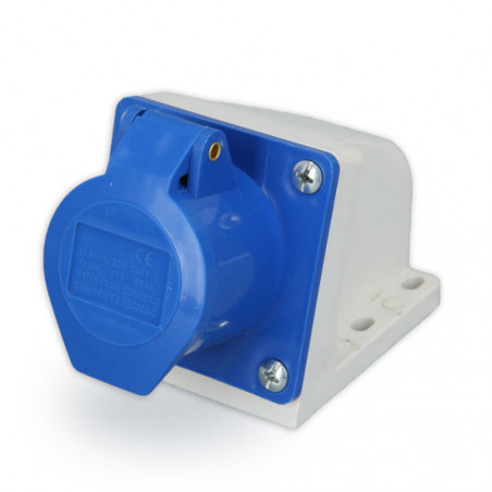 Caja capsulada de superficie para toma industrial 32a azul