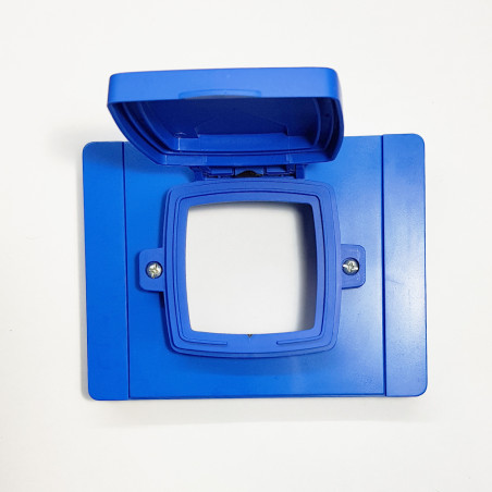 Placa capsulada de embutir 1 toma combinado con tierra 10a