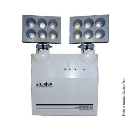 Equipo atomlux ledheavy con 2 faros 90w bateria automatica 5 hs
