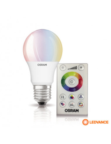 Lampara rgb con control 7.5w blister x 3
