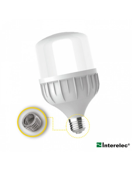 Lampara led 50w plastica + adaptador high power luz fria