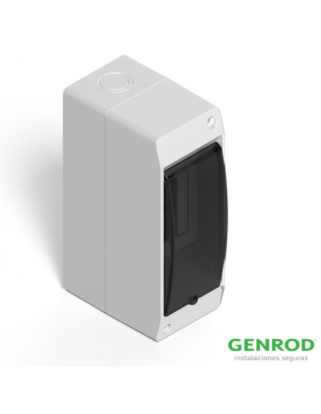 Caja exterior para 1 termica bipolar blanca con tapa