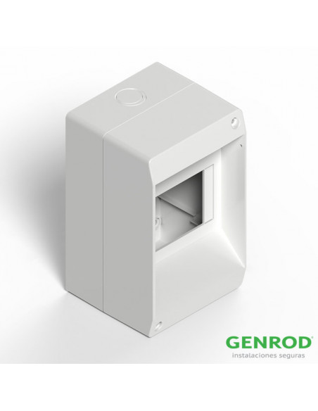 Caja exterior para 2 termicas bipolares gris sin tapa