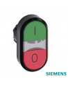 Pulsador siemens doble rasante verde/rojo