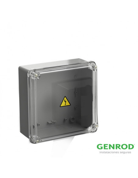 Caja pvc tapa transparente ip65 115x165x80 gris