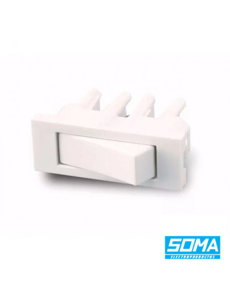 Interruptor unipolar 6a 250vca blanco