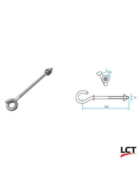 Tilla de suspension ojal abierto pms-9 lct