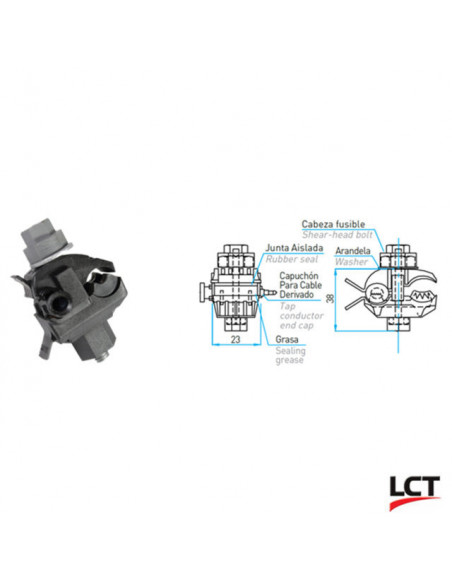 Morseto lct pkd-14 ac pas.10/95mm der.1.5/10mm cu