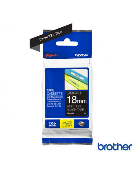 Cinta brother blanco/negro 18mm