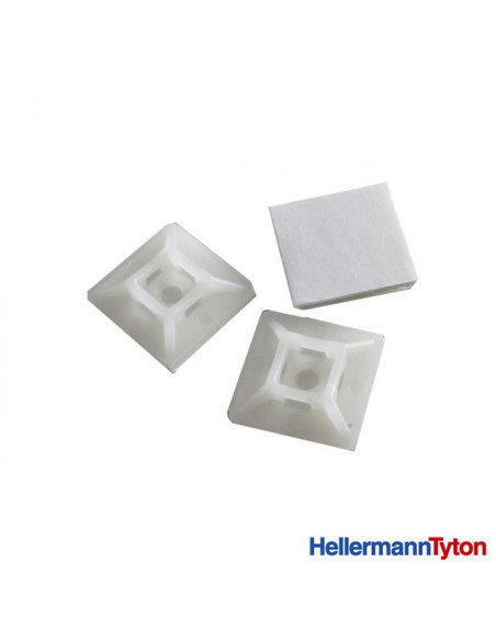 Plaqueta hellermann autoadhesiva para precinto blanca