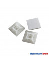 Plaqueta hellermann autoadhesiva para precinto blanca