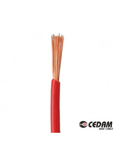Cable cedam 1x1,5 mm rojo