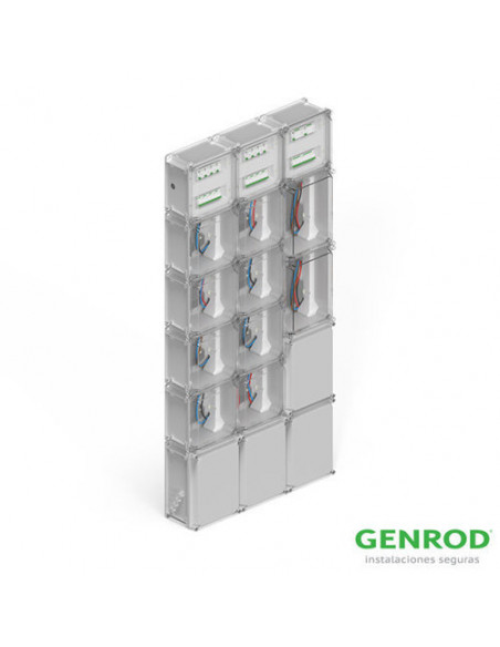 Gabinete para 12 medidores monofasicos 855x1800x195