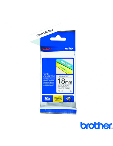 Cinta Brother blanco/negro 18mm