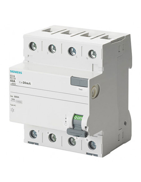 Disyuntor siemens 4x80a 300ma