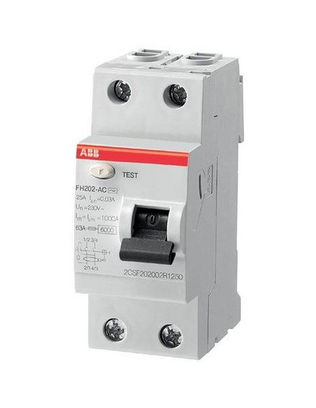 DISYUNTOR ABB 2X25 30MA INMUNIZADO