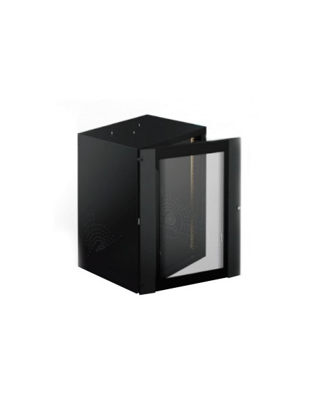 Gabinete tipo rack mural 9 unidades 600x486x460 negro