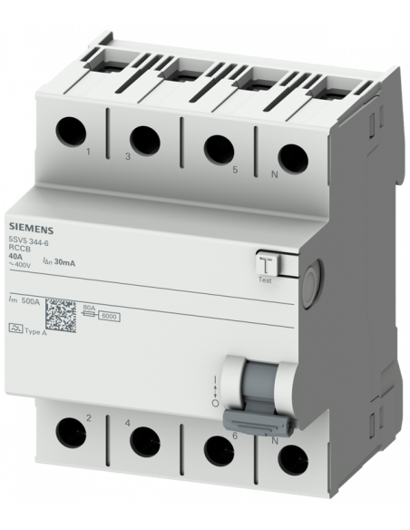 DISYUNTOR SIEMENS 4X25A 30MA INMUNIZADO