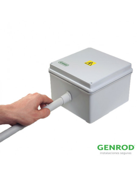 Caja de paso gris ip65 90x90x75