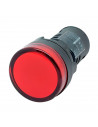 Piloto luminoso CNC AD22-22DS led 24V monobloque plastico rojo