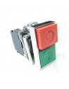 Pulsador doble CNC LAY4-BL8425 verde-rojo metalico