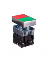 Pulsador doble CNC LAY4-BL8425 verde-rojo metalico
