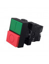 Pulsador doble CNC XB5-AL8425 verde-rojo plastico