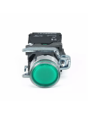 Pulsador rasante luminoso CNC LAY4-BW3361 1na verde metalico XB4