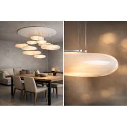 COLGANTE ACQUA 21600 MILAN 11XG-4 20W DIMERIZABLES 900X600MM CROMO