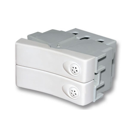 Interruptor verona doble 10a blanco arco (1/2 modulo)